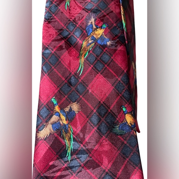 Addiction Pheasant Plaid Tie - Picture 4 of 5